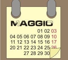 il calendario dei lavori di maggio