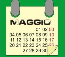 IL Calendario di maggio