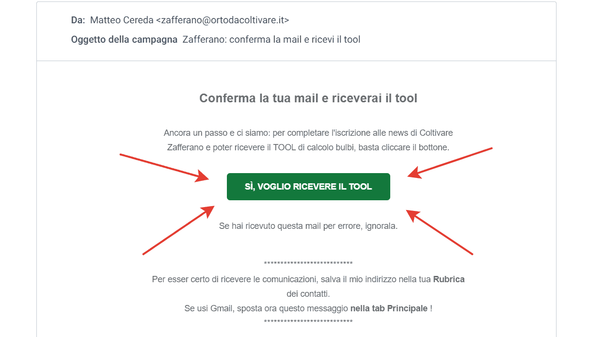 conferma la mail